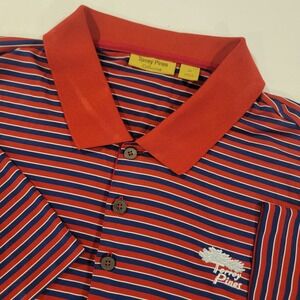 Torrey Pines Collection Golf Polo Shirt Mens XL Patriotic USA Striped Embroidery